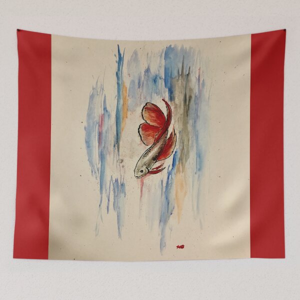 Item preview, Red Betta Watercolor designed and sold by M.R. Spann.