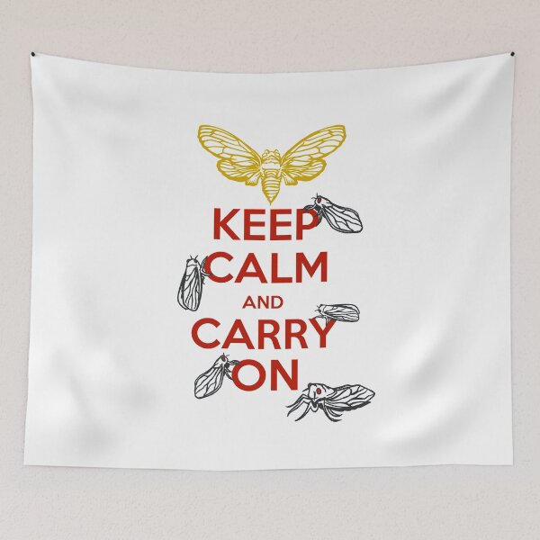 Item preview, Cicada Swarm - Keep Calm and Carry On designed and sold by The White Bat.