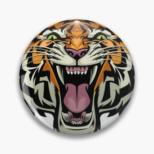 Item preview, angry tiger head designed and sold by romio006.
