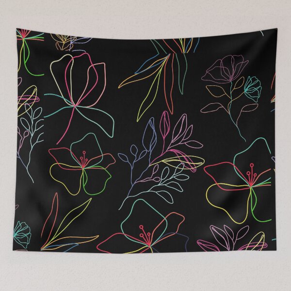 Item preview, Neon Abstract Floral Pattern designed and sold by AlinaSCorner.