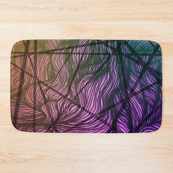 Item preview, Lines Abstract Pink Peach Green Black designed and sold by Susanne Margarete Lutz.