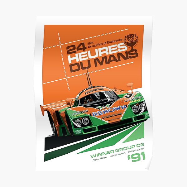 787B Racing Car Poster