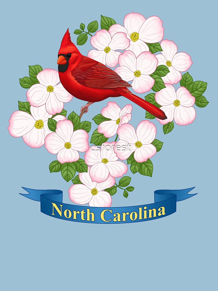 North Carolina State Bird and Flower Essential T-Shirt for Sale by  csforest