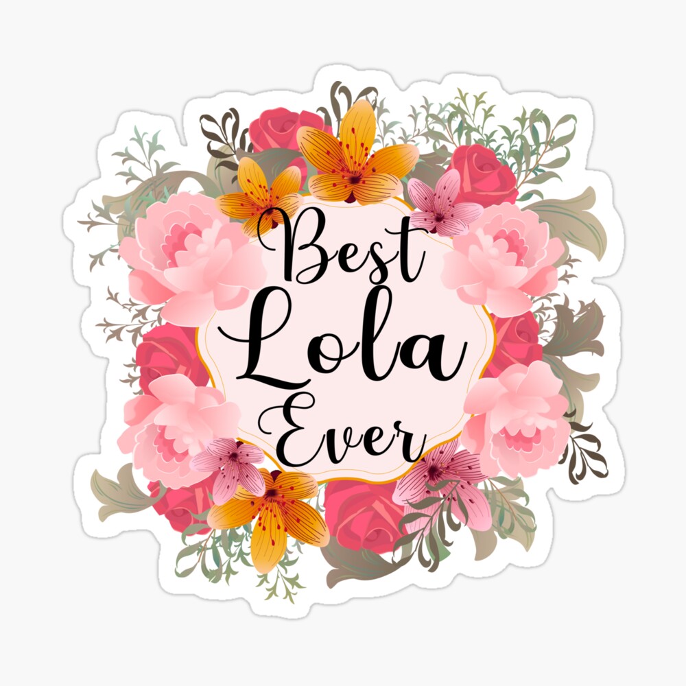 Best Lola Ever Tote Bag, Lola Mother's Day Gift Tote Bag, Birthday Gift for Lola, Simple Floral Tote Bag for Grandmother's Day