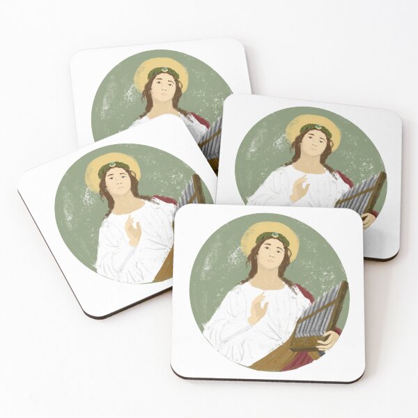 Item preview, St. Cecilia Charcoal Religious Icon  designed and sold by Mary Kate Cuccari.