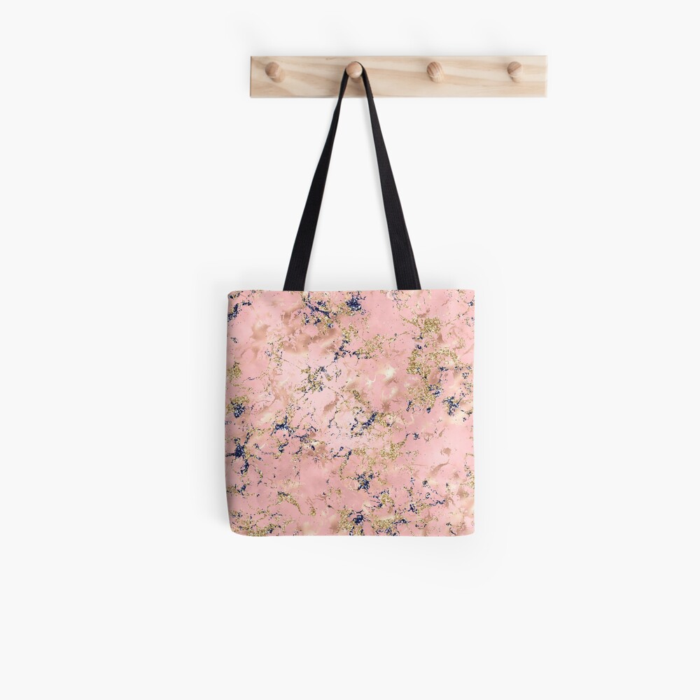 Decorative glitter on marble Tote Bag