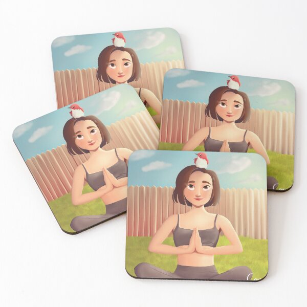 Item preview, Yoga with Bird in the Garden  designed and sold by Andrea Cruz.