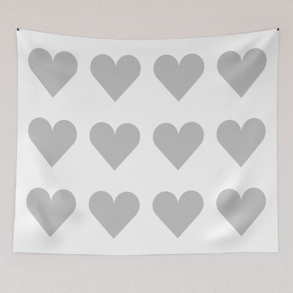 Item preview, Large SILVER GREY and WHITE LOVE HEARTS designed and sold by RachelMacht.
