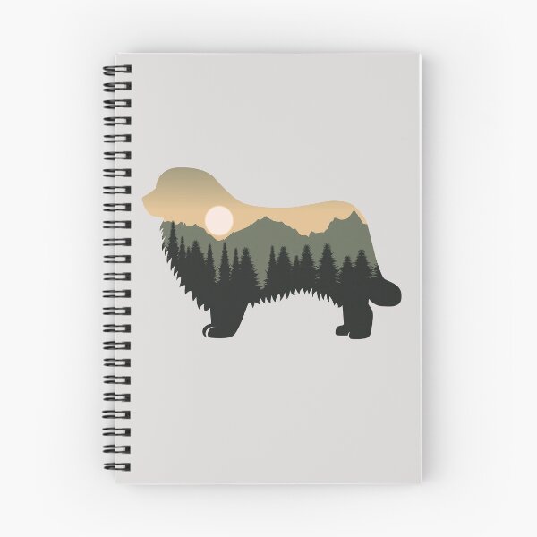Item preview, newfoundland dog forest mountain sunset gift designed and sold by alaechamlal.