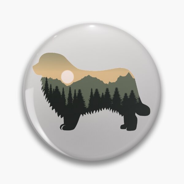 Item preview, newfoundland dog forest mountain sunset gift designed and sold by alaechamlal.