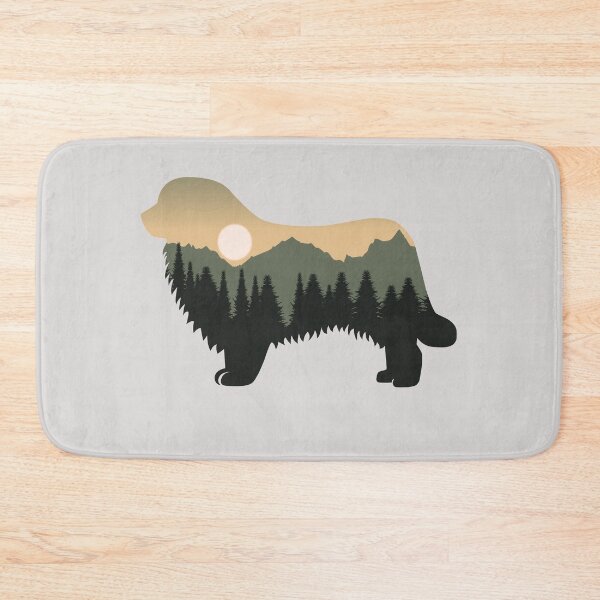 Item preview, newfoundland dog forest mountain sunset gift designed and sold by alaechamlal.