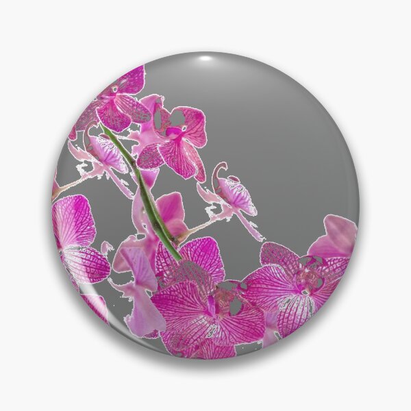 Item preview,  GREY TROPICAL FUCHSIA-PINK ORCHID FLOWERS ABSTRACT designed and sold by sharlesart.