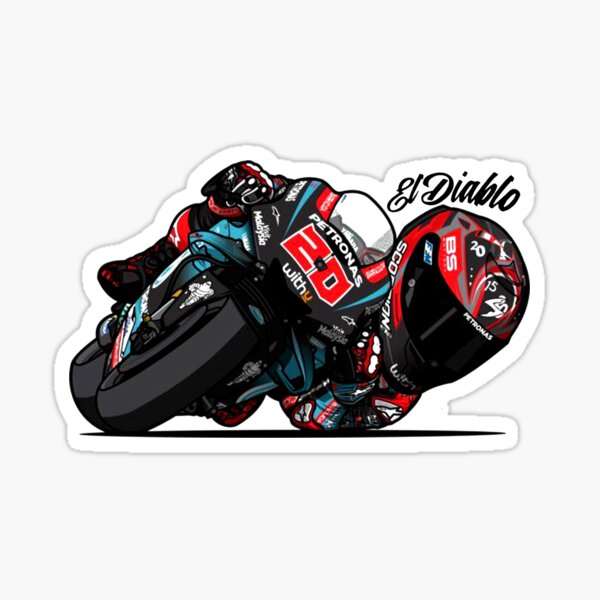 Fabio Quartararo #20 El Diablo Tri Colore Arte Adesivi - Foto 10