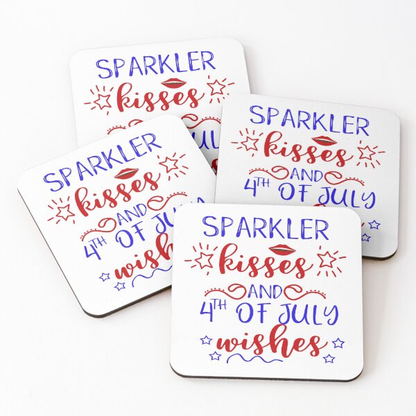 Item preview, Sparkler Kisses 4th of July Wishes- July 4th Independence Day designed and sold by younghopes.