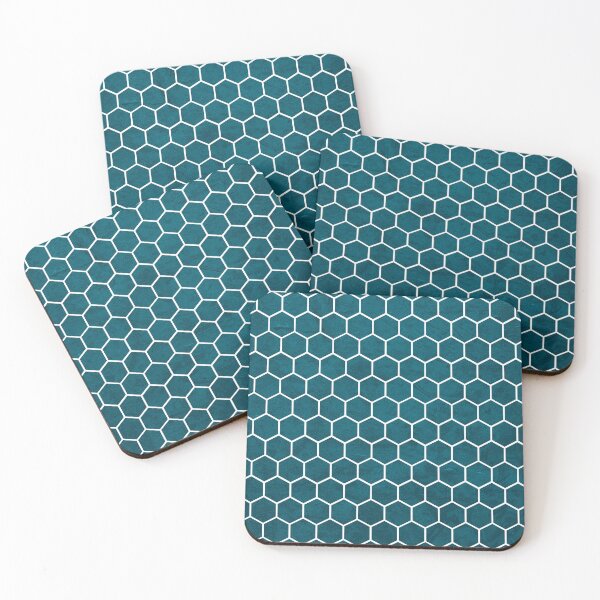 Item preview, Hexagonal Textured Pattern Deep Blue designed and sold by Jared Davies.