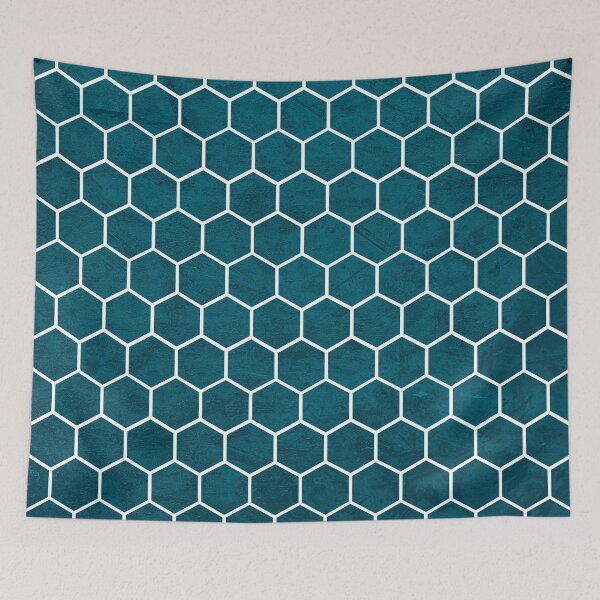 Item preview, Hexagonal Textured Pattern Deep Blue designed and sold by Jared Davies.