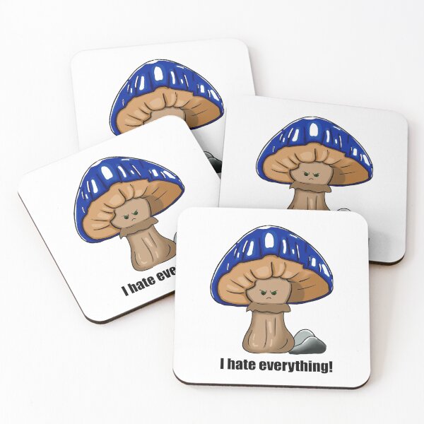 Item preview, Angry mushroom - i hate everything blue designed and sold by LoonyM.