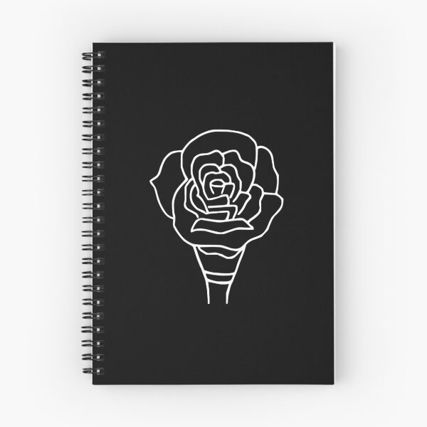 Item preview, Rosa de contorno blanco y negro designed and sold by Encie-Designs.