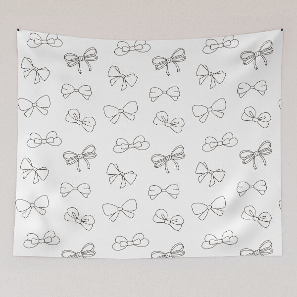 Item preview, Kawaii Bow Pattern Black and White designed and sold by ViewerEqualsPhoton.