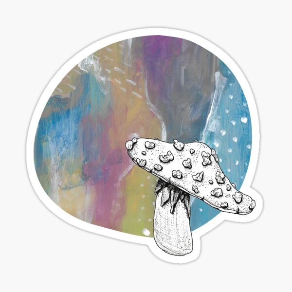 Rainy Sunrise Shroom Sticker