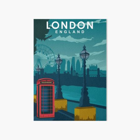 Artikel-Vorschau von London-Reiseposter mit der Skyline und mehr, designt und verkauft von Stadify.