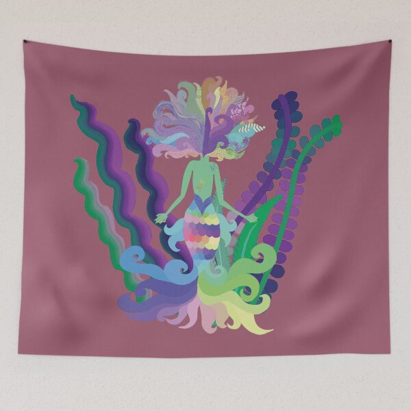 Item preview, Kelp Mermaid by Heather Nafe Art designed and sold by HeatherNafeArt.