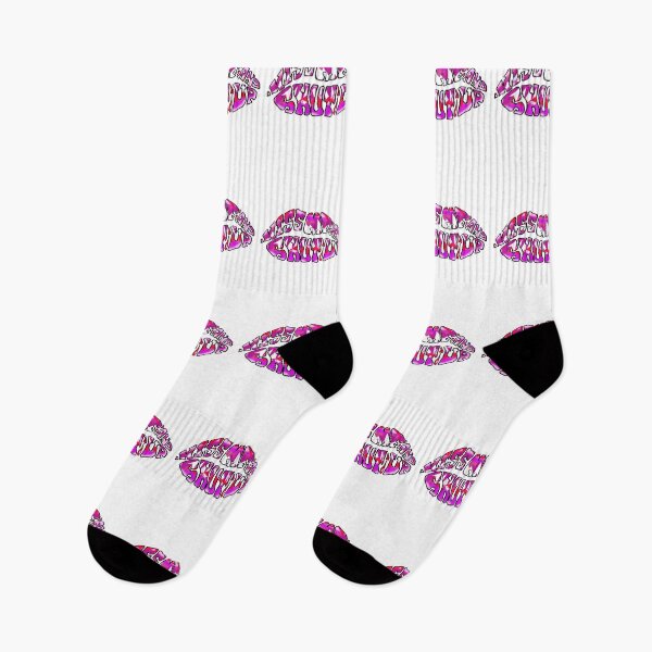 Item preview, Kiss Me and Shut Up, Kiss Me Lips, Sexy, Trippy Lips Psychedelic Text Art Logo designed and sold by Anticulture.