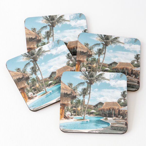 Item preview, Tropical Mexico Vacation, Palm Tree Pool designed and sold by newburyboutique.