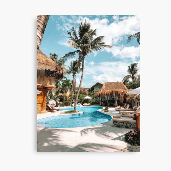 Item preview, Tropical Mexico Vacation, Palm Tree Pool designed and sold by newburyboutique.