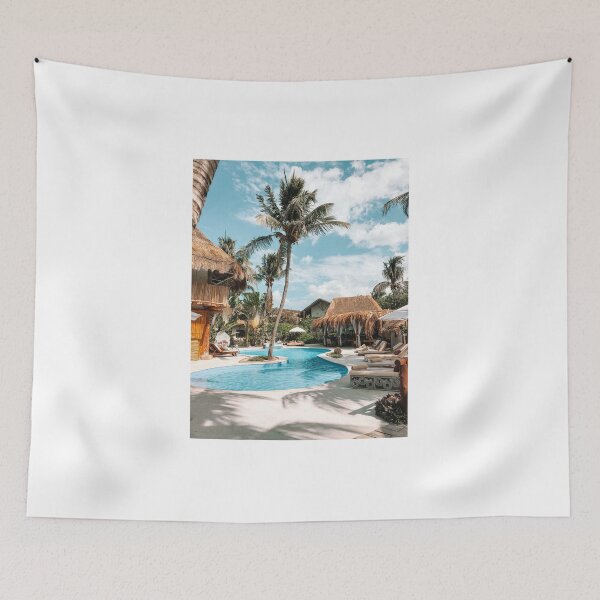 Item preview, Tropical Mexico Vacation, Palm Tree Pool designed and sold by newburyboutique.