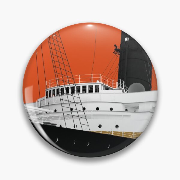 Item preview, RMS Lusitana - PopArt in Cunard Red designed and sold by Historical Ocean Liners.
