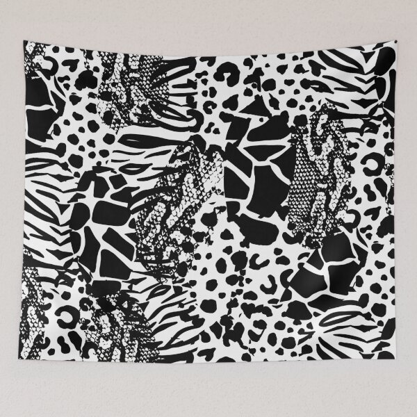 Item preview, Animal Print Mix - Black White designed and sold by fancyashell.