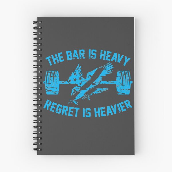 Item preview, The Bar Is Heavy Regret Is Heavier - Light Blue designed and sold by irondiscipline.