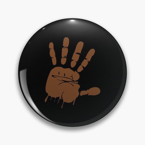 Item preview, MMIW - missing murdered indigenous women - Brown hand dripping blood (dark mode) designed and sold by Deegital18.