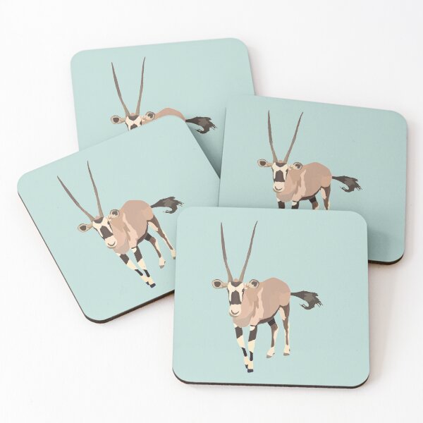 Item preview, O is for Oryx,Oryx Artwork – Elegant Antelope Illustration and Desert Wildlife Design designed and sold by PrettylittlepastelUk.