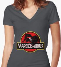 vapeosaurus Women's Fitted V-Neck T-Shirt