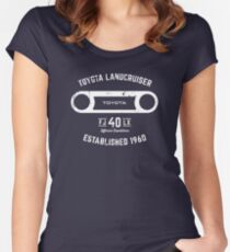 Toyota 40 Series Landcruiser FJ40 LX Round Bezel Est. 1960 Women's Fitted Scoop T-Shirt