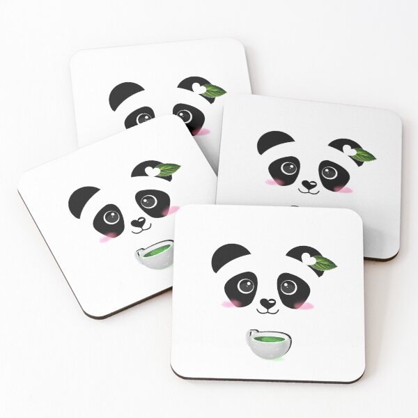 Item preview, Cute Panda and Green Matcha Tea Cup Kawaii Japanese designed and sold by Jolly-Yosei.