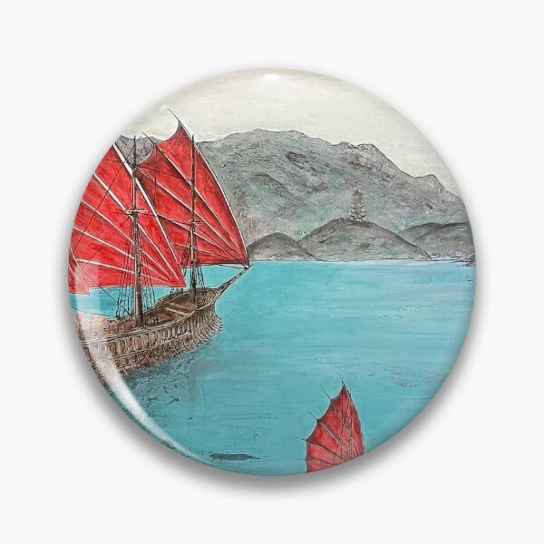 Item preview, Three Red - Junk Ship - Chinese Navy Sailing Ship designed and sold by koorosh-nejad.
