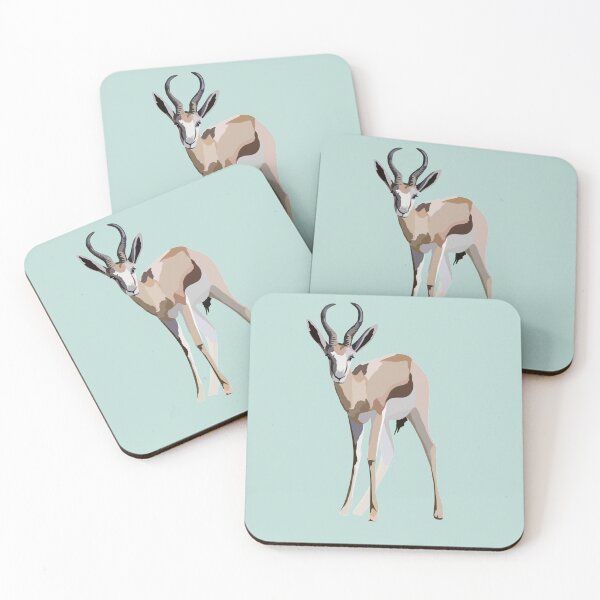 Item preview, S is for Springbok,Springbok Artwork – Graceful Antelope Illustration and Wildlife Design designed and sold by PrettylittlepastelUk.