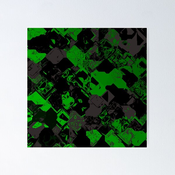 Neon Green Camouflage Wall Art for Sale