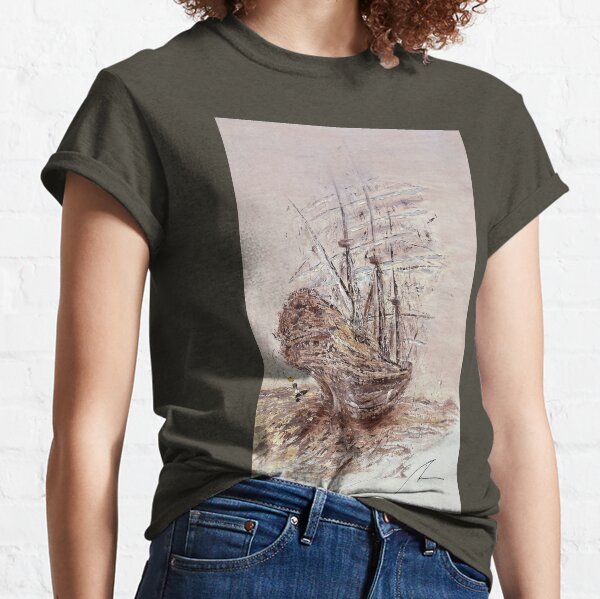 Tall Sailing Ship - Expressionist Original Paiting Classic T-Shirt