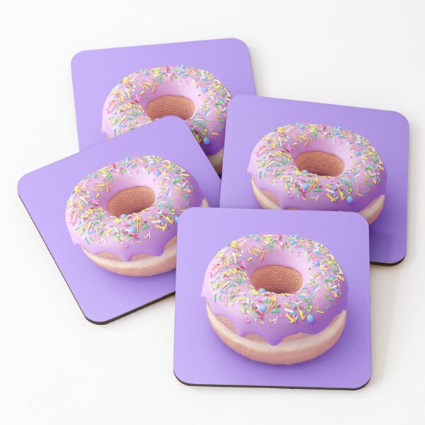 Item preview, Large Iced Donut with Sprinkles on a Lilac Background designed and sold by OByD.