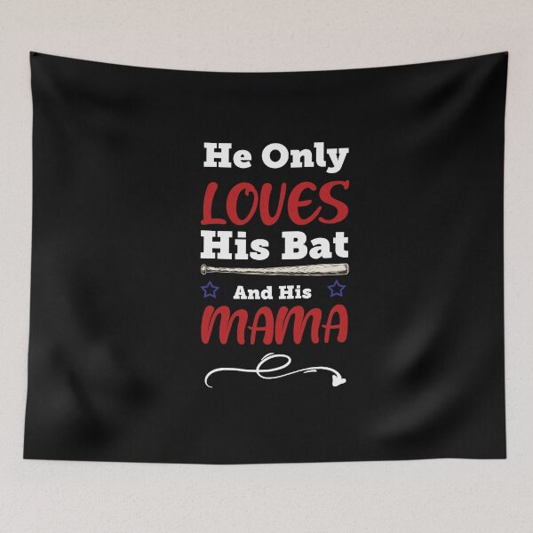 Item preview,  He Only Loves His Bat And His Mama (Black ) designed and sold by RomeoSketches.