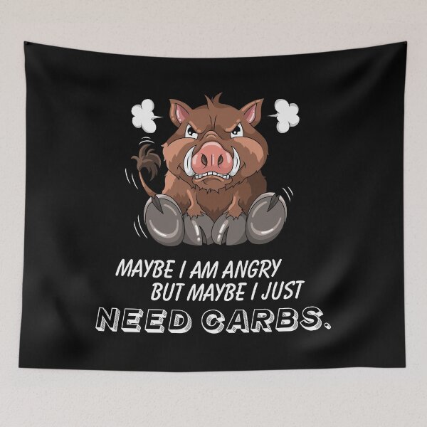 Item preview, Furious wild boar low carb diet funny design designed and sold by ARTemyzz.