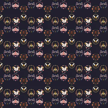 Artwork thumbnail, Insects Pattern by FinesseCraft