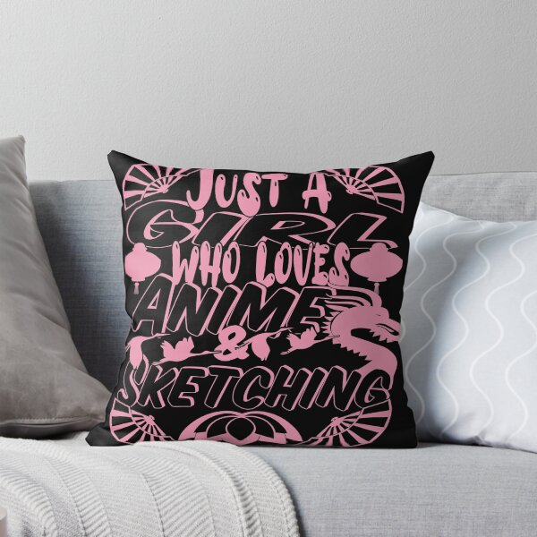 Item preview, Just a girl who loves anime and sketching monochrome pink designed and sold by steven8899.