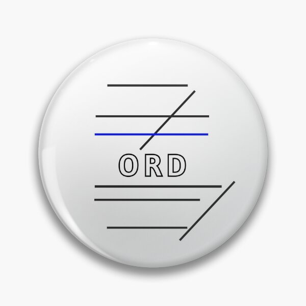 Item preview, ORD Thin Blue Line Runway Map designed and sold by jackdennis7.