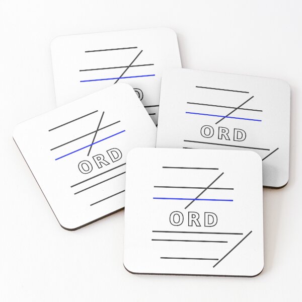 Item preview, ORD Thin Blue Line Runway Map designed and sold by jackdennis7.