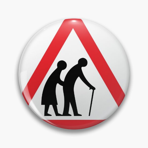 Item preview, UK traffic sign: Frail pedestrians ahead (TSRGDNO 544.2) designed and sold by Spyromike.